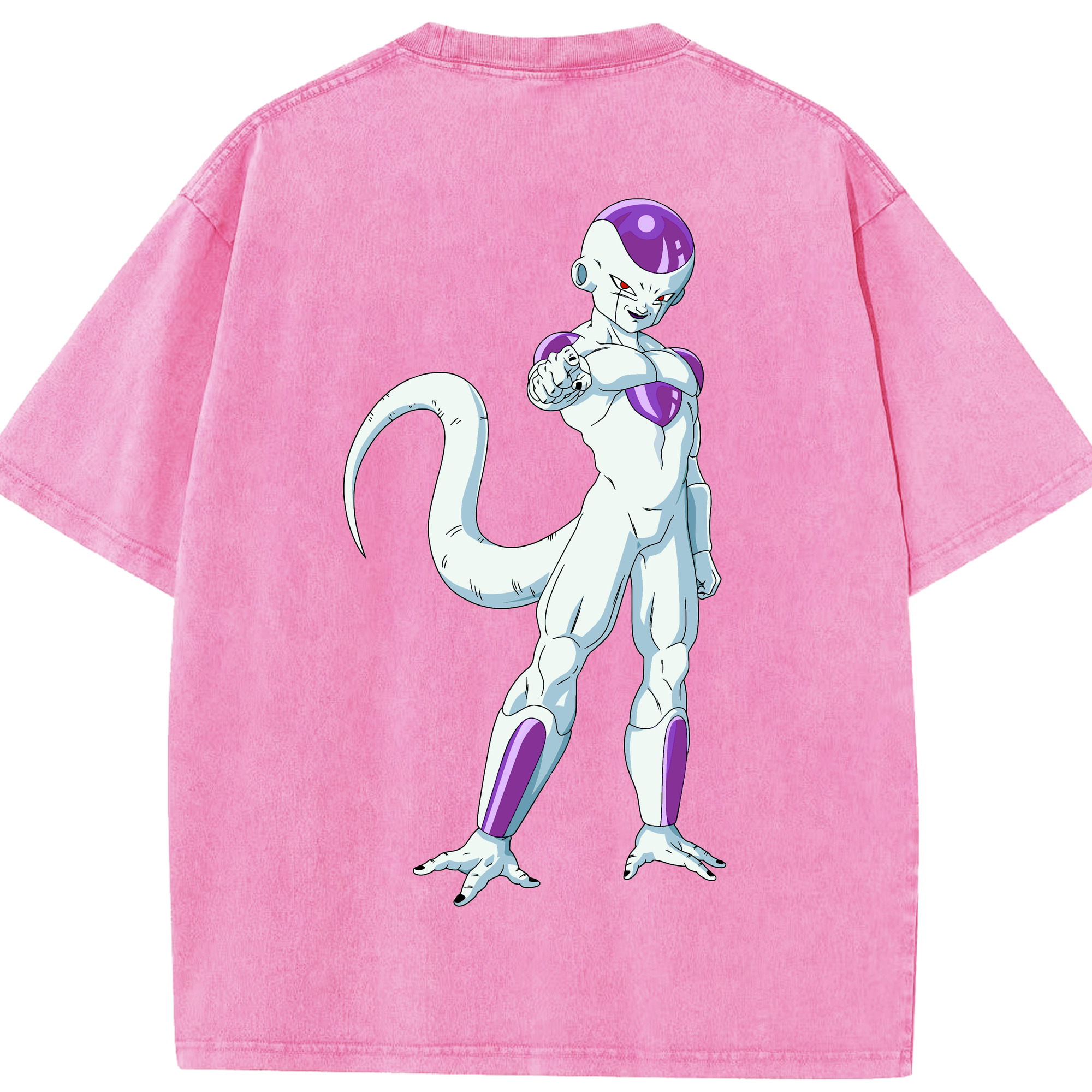 （画像用） ドラゴンボール フリーザ DRAGON BALL Frieza 綿100% ヴィンテージ風 半袖Tシャツ（背面プリント）